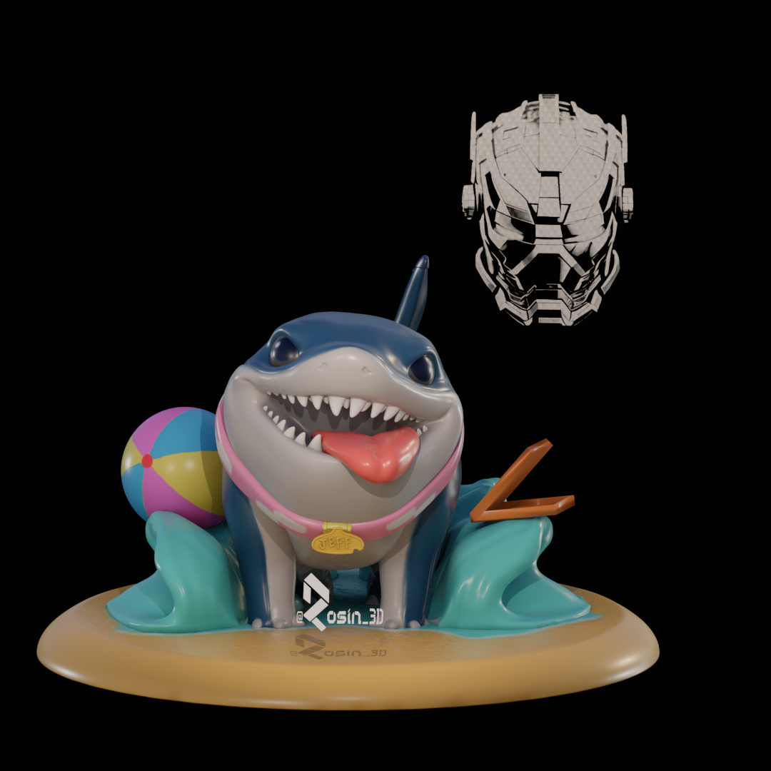 Jeff the Land Shark - 3D Printable STL File