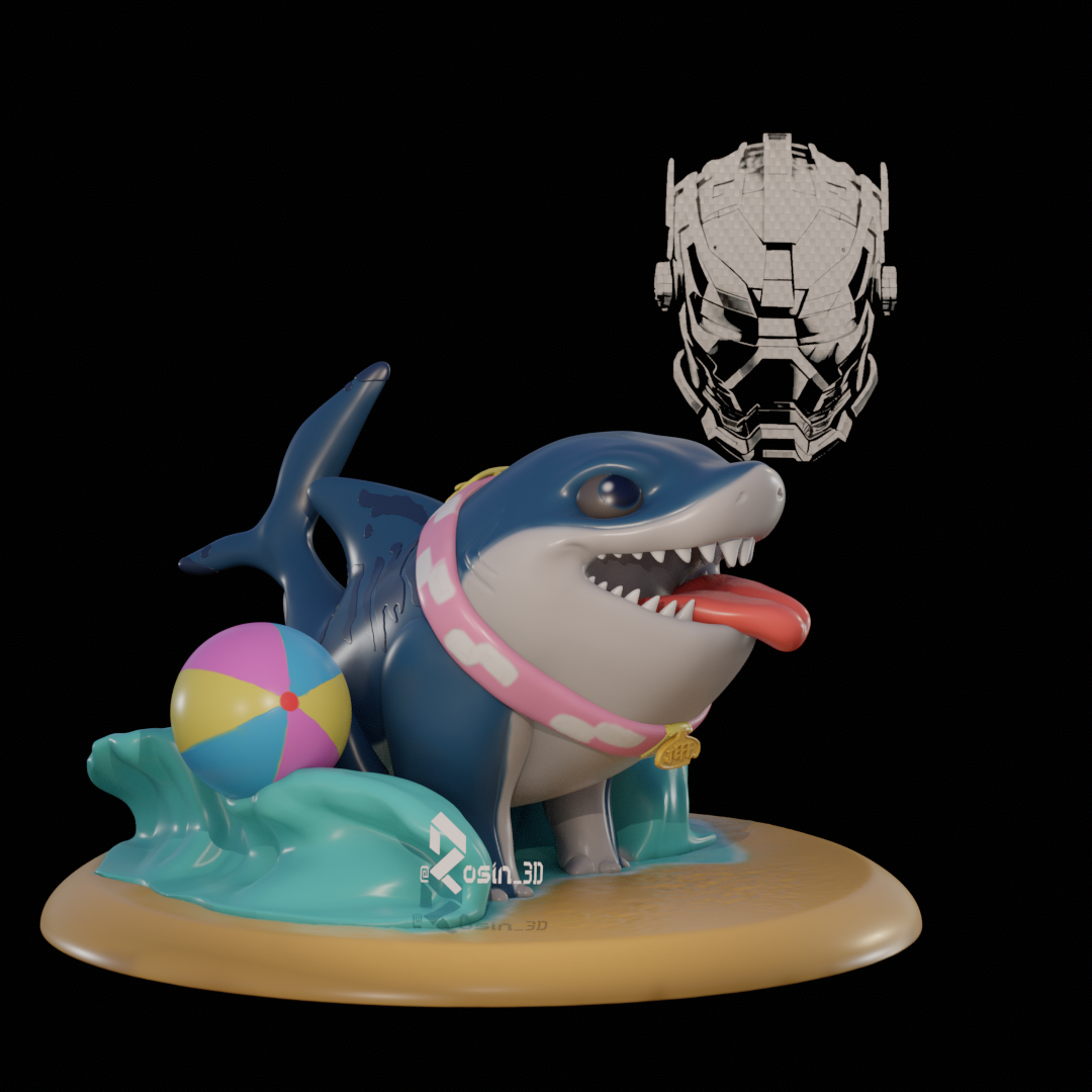 Jeff the Land Shark - 3D Printable STL File