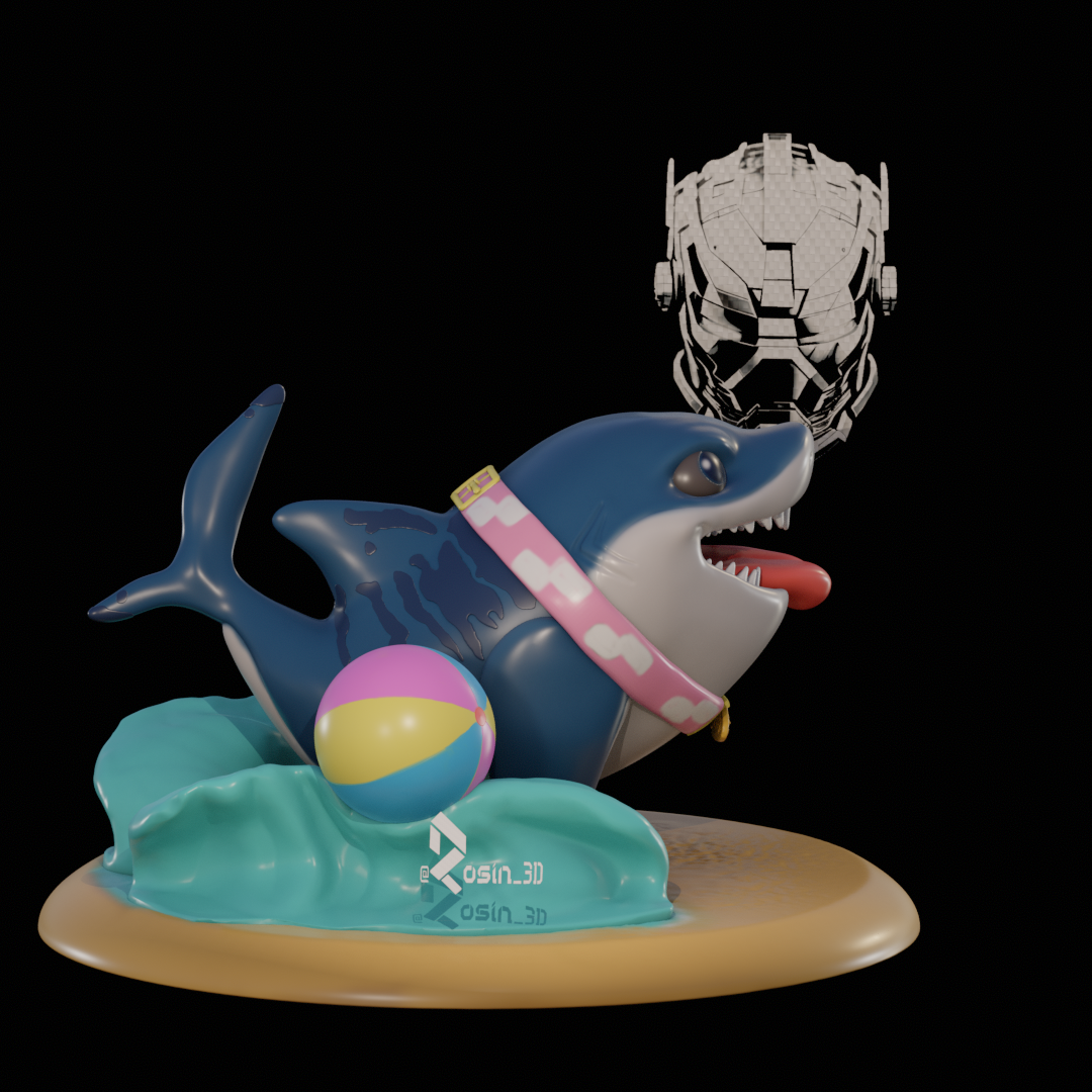 Jeff the Land Shark - 3D Printable STL File