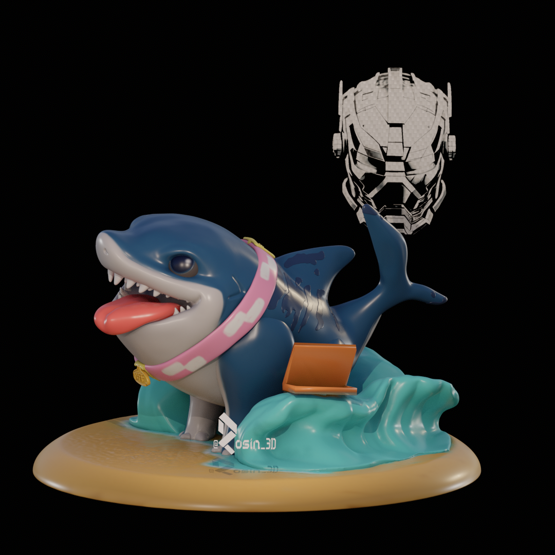 Jeff the Land Shark - 3D Printable STL File